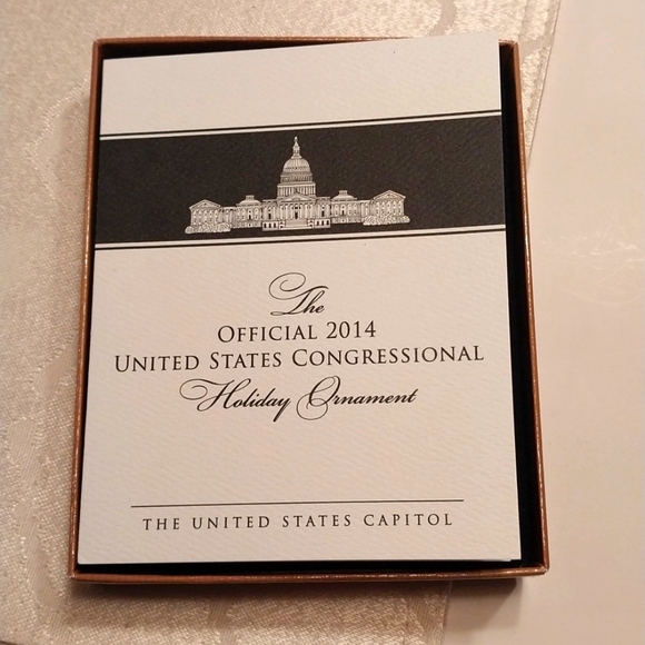 2014 Official US Congressional Holiday Ornament 24K Gold 8 Pointed Star Booklet - Picture 3 of 7